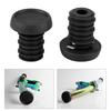 1 Pair Mountain Bike Scooter 22.2mm Handlebar Anti Skid Rubber Bar End Plugs (black)