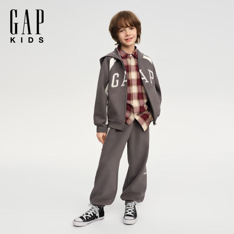 GAP Boys Logo Colorblock Zip-Up Hoodie 120/60