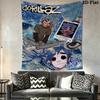 Gorillaz Wall Tapestry Aesthetic Wall Hanging Printed Fabric Blanket Decorative Tapestries for Bedroom Living Room Home Decor