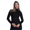 Womens/Ladies Ruched Turtle Neck Slim Sweater Top