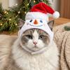Soft Plush Dog Xmas Plush Hat Skin Friendly Pet Christmas Party Hood Pet Dress Up