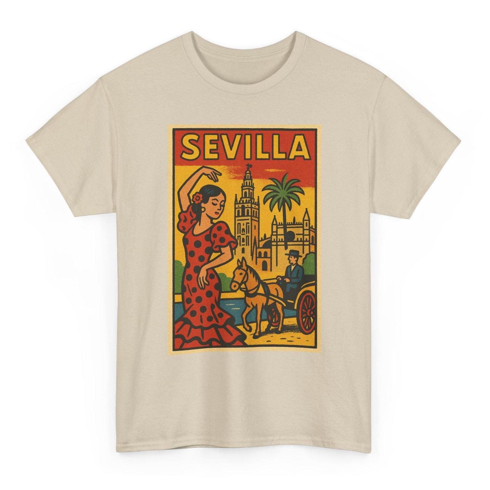 Sevilla T-Shirt Unisex: Retro Spain Tee XL