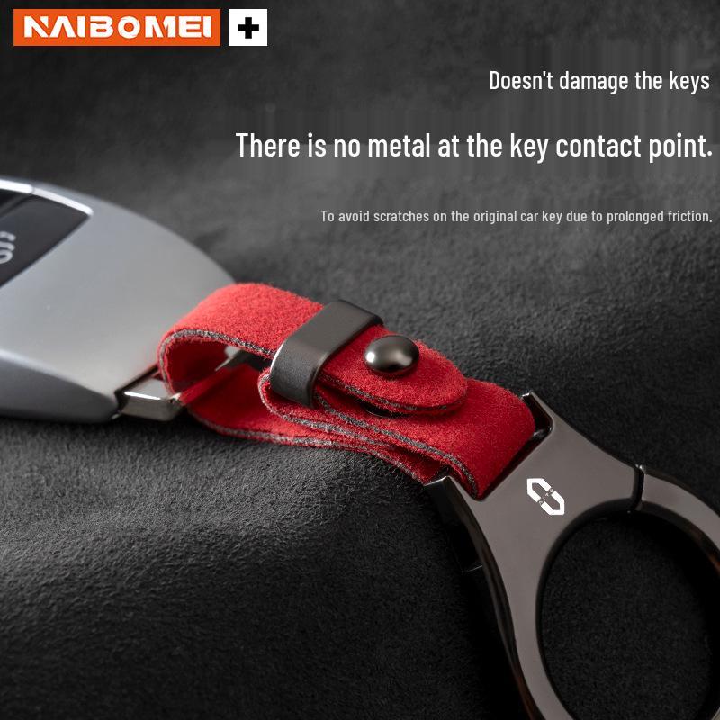 Suitable Keyring for AITO M5/M7/M9 Car - Flocking Leather Key Chain Pendant.