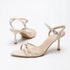 Fashion Fashion Square Toe Ankle Strap Buckle Slide Sandals Elegant Cross Tied Open Toe Women Sandals Simple Comfort Plus Size Sandals