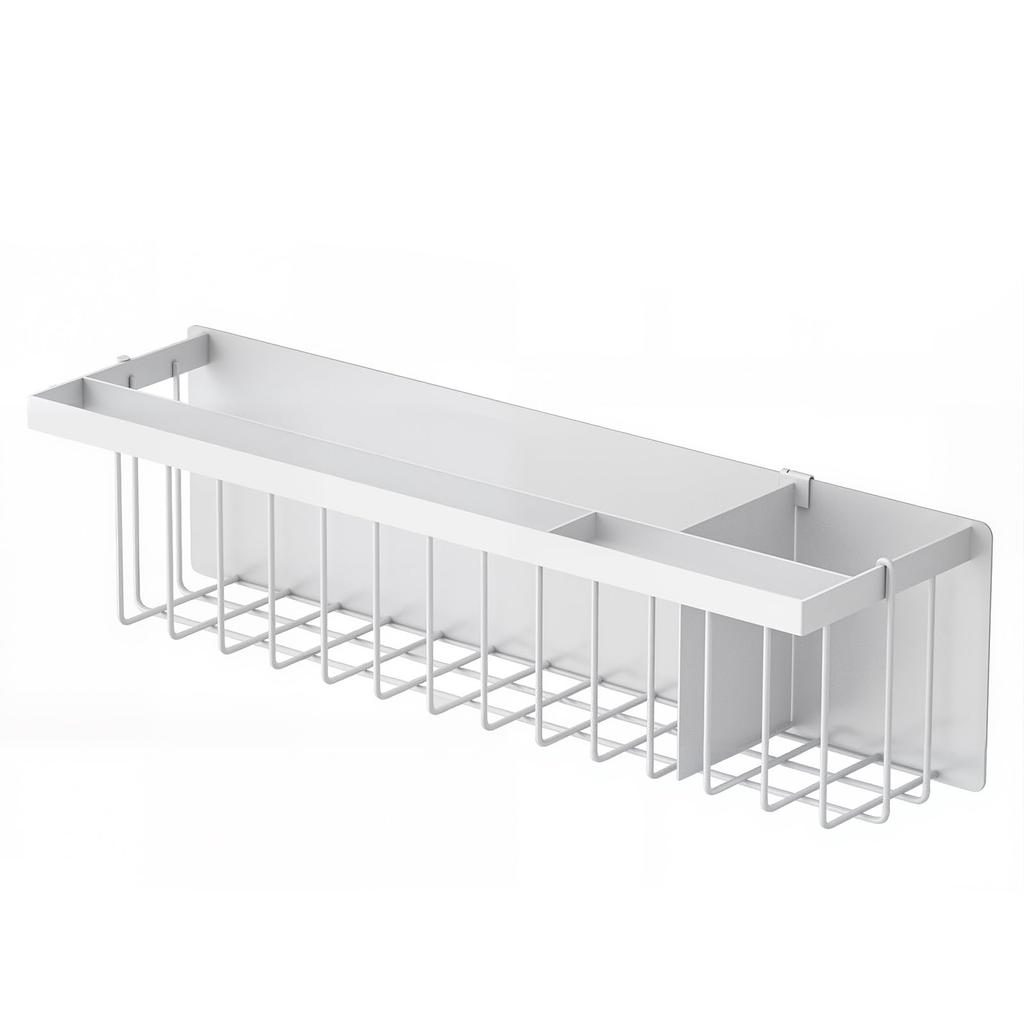 Bathroom Rack Magnet Drainer Storage Rack for Bathroom Wall Storage with Hooks Strong Magnetic Adsorption Towel Rack Kitchen Toilet Washroom Washing