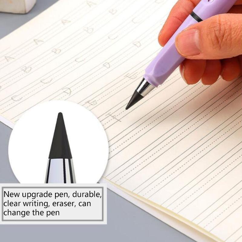 Portable Erasable Inkless Pencil Refillable Inkless Pencil Unique Screw Interface Design Detachable Pen Nib for Children