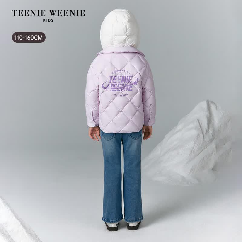 Teenie Weenie Kids' Girls' Winter Contrast Hooded Down Jacket