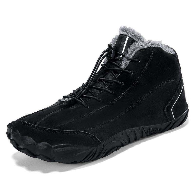 

Outdoor cotton boots snow boots winter outdoor waterproof velvet warm men s mountaineering non-slip wear-resistant men s and women s mountaineering 47 чёрный