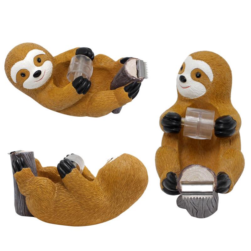 Creative Animal-Shaped Resin Tape Dispenser - Otter & Sloth