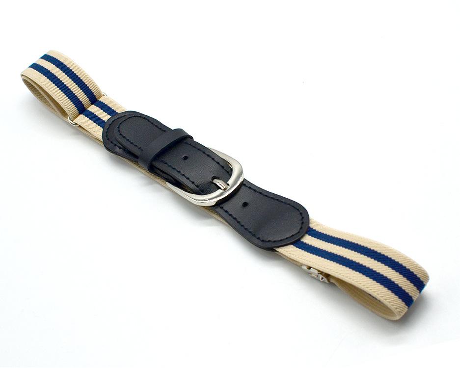 Casual Striped Children'S Belt, Male And Female Baby Belt, Elastic Belt, Primary School Boy Belt Military Training