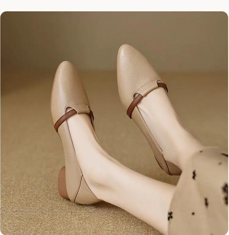 Women's Comfortable Flat Shoes Pointed Solid Color Formal Wear Casual Fashion Women's Shoes Breathable Autumn Shoes