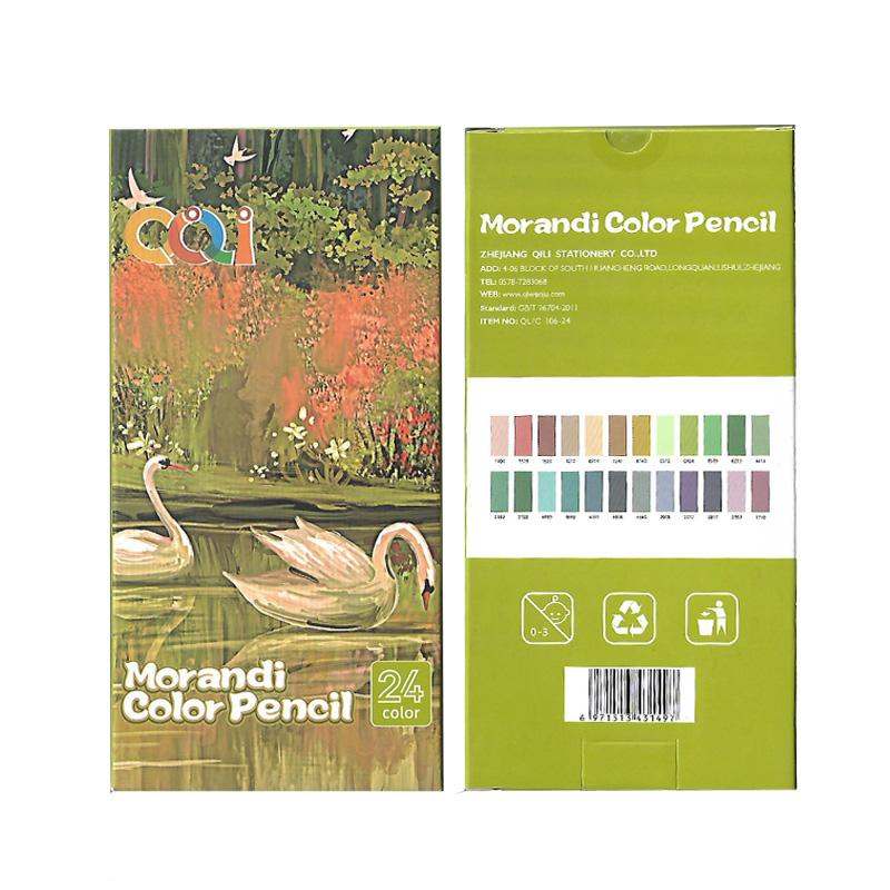 

24 color Hexagonal Rod oily Colored Pencils hand-painted comics anime graffiti drawing bright color log pencils бордовий