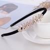 Gold Rhinestone Butterfly Korean Headband & Hairpin Set - Non-Slip Metal Hair Accessories
