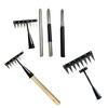 Weeding Rake Detachable Design Manganese Steel Garden Weeder Rake with Sharp Tip Wide Teeth Soil Penetration Rake