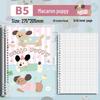 Small Animal Transparent PVC Loose-Leaf Notebook with Student-Friendly Soft B5 Cover and Iron Clip