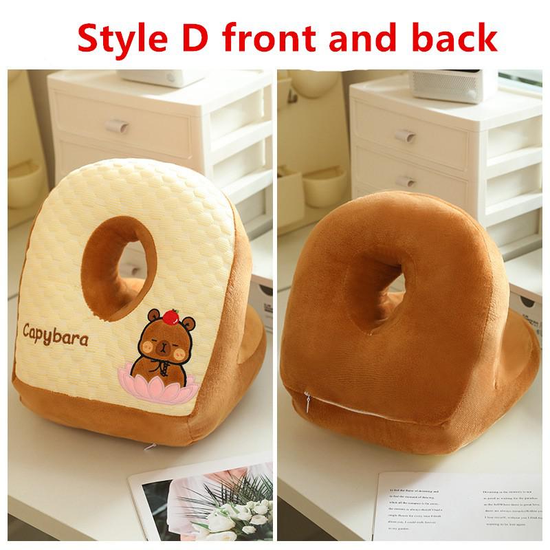 

Новая плюшевая подушка для сна Capybara, мультяшная подушка Capibara для офисного кресла, подушка для спинки, дивана, домашний декор, подарки 30x25cm