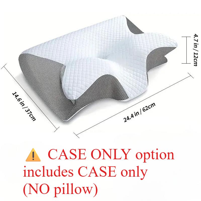 Cervical Butterfly Pillow Memory Foam Sleeping Pillow with Removable Pillowcase&Case Only