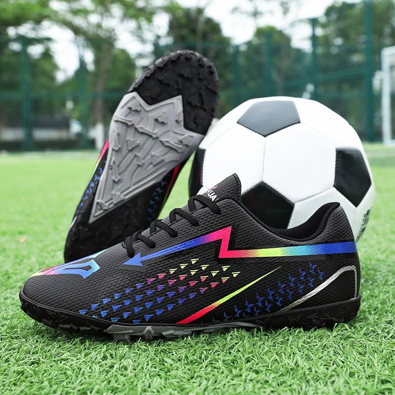 Kids Youth Adult Soccer Cleats TPR Sole Lightweight Football Shoes Grass Turf Track Training