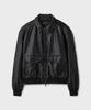 Branded Fake Leather A-2 Jacket [Black]