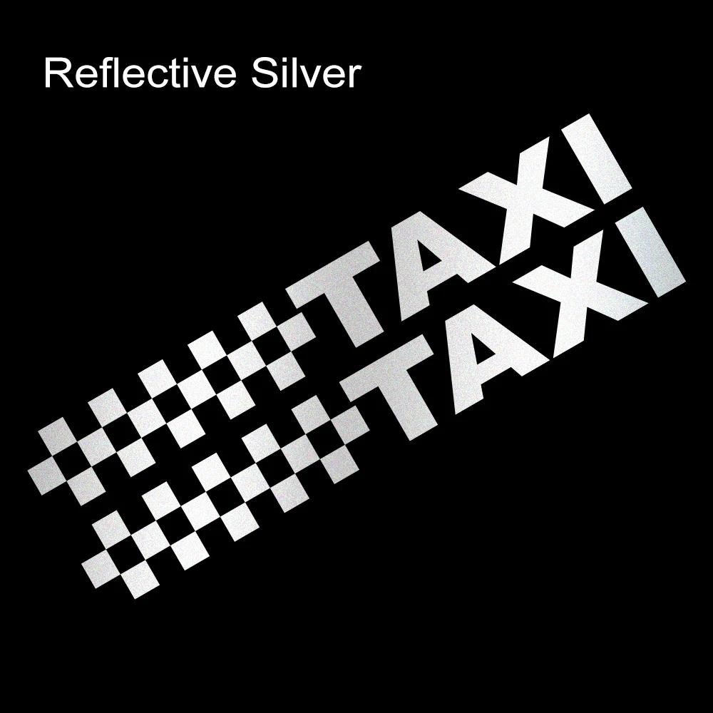 

Car Reflective Sticker Taxi Sign Camouflage Styling Vinyl Film Decal Side Window Decoration Automobiles Exterior Accessories срібні білого кольору
