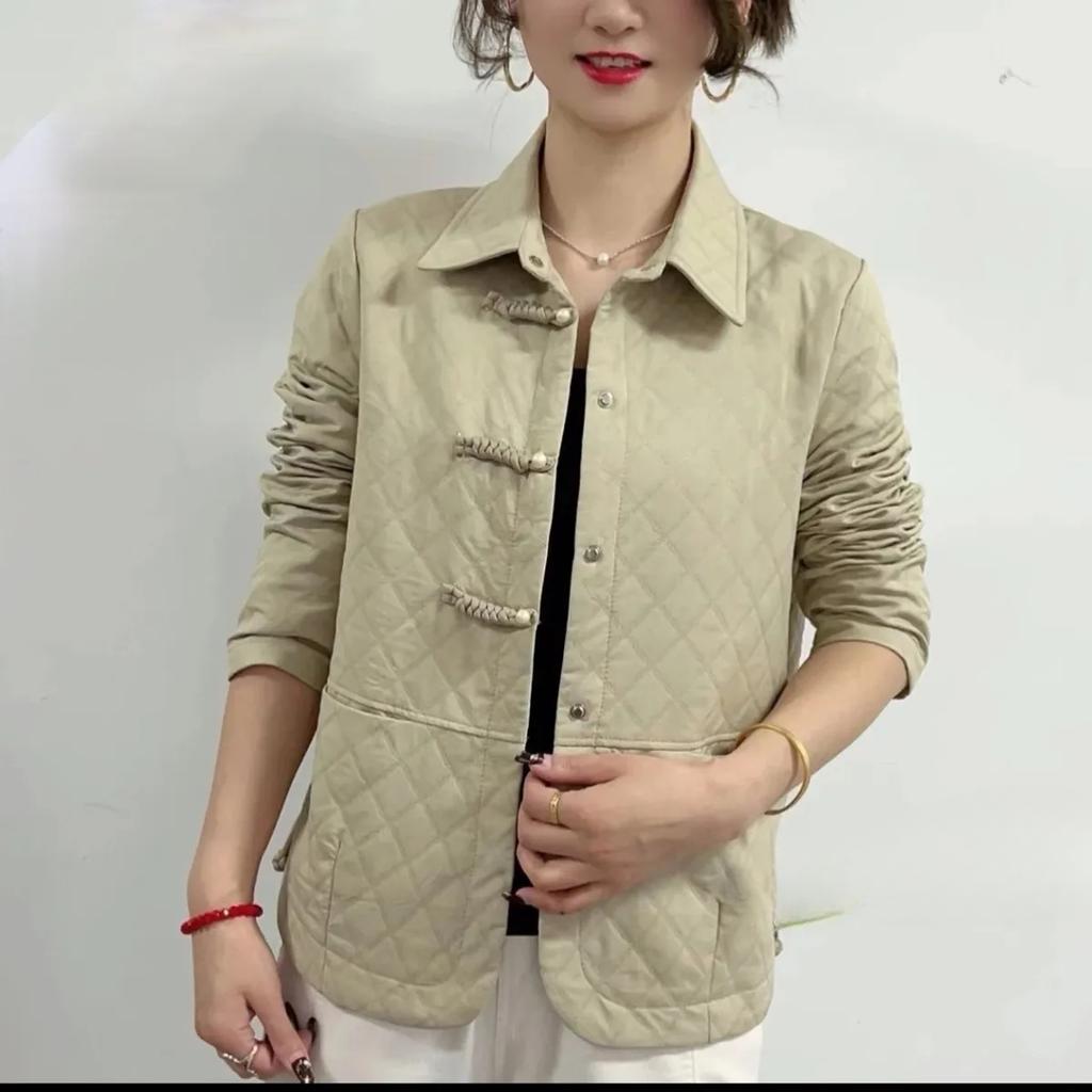 Spring   Short Thin Chinese Style Jacket Women's Outerwear Fashionable Middle-aged Mom Casual    Jacket