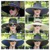 Summer Large Sun Hat for Men Women Breathable Fishing Cap UV Protection Mesh Fisherman Hat Hiking Outdoor Beach Cap