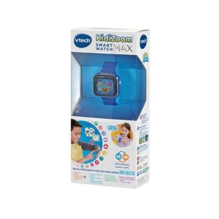 Smartwatch VTECH Kidizoom Smartwatch Max Azul Pantalla Táctil 256MB 2 Cámaras Control Parental