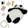 Punch Needle Kit Borduurset met Japanse Panda Onderzetter Steekvrije Borduurinstructies, Punch, (Panda 2)