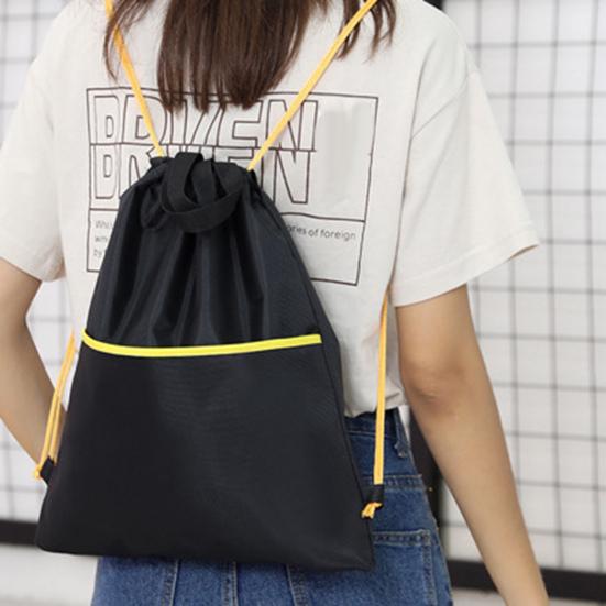 Прочная дорожная сумка Износостойкая многофункциональная застежка на шнурке чёрный — фото 7