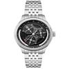 Earnshaw Automatic Wandering Hour Skeleton ES-8304-11 Wrist Watch