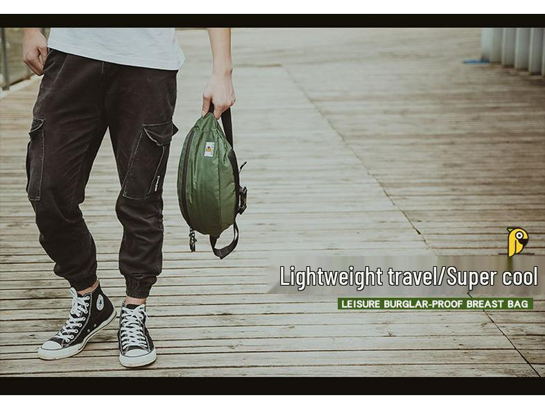 P.Travel Ultra-Light Waterproof Chest Bag - Large Capacity, Fashionable & Thin for Outdoor Spring Outings