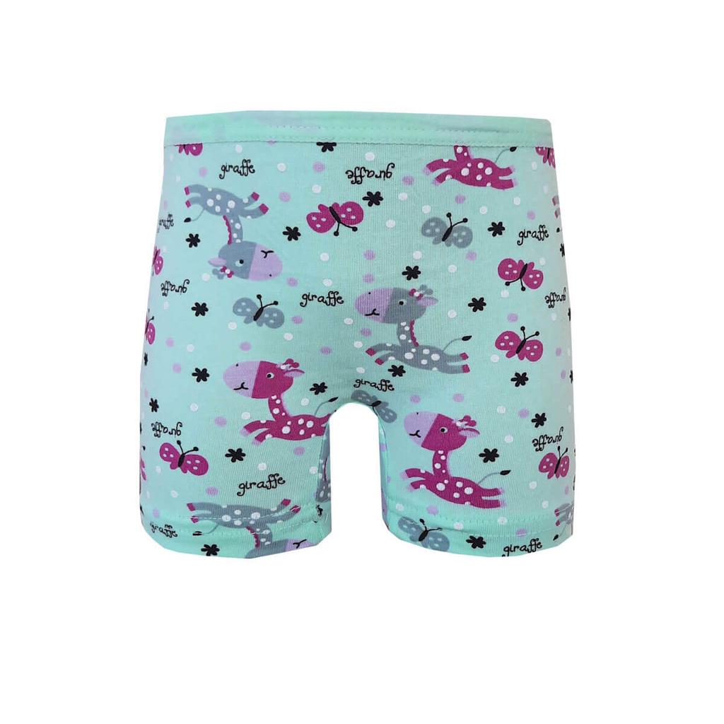 Kota Pachet 12 Boxer pentru fete lungi din bumbac lycra imprimate colorate