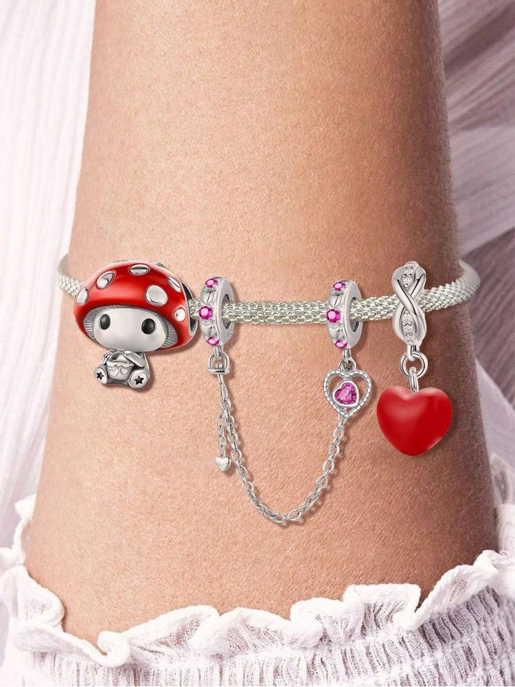 Copper Aid Bag Love Bag Chilli Rose Bear Mushroom Charm Pendant For Bracelets Diy Women'S High Quality Jewelry