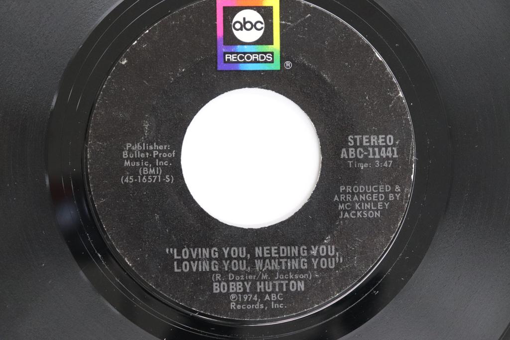 7inch Record BOBBY HUTTON - Loving You, Needing You, Loving You ABC11441 ABC Records 1974 US Soul/Funk Used
