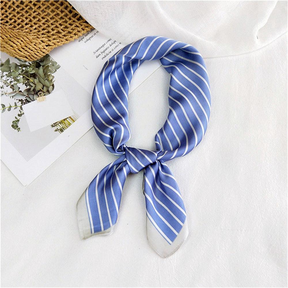 Floral Print Headkerchief Neck Scarves Women 70CM Square Headband Hijab Scarf For Ladies