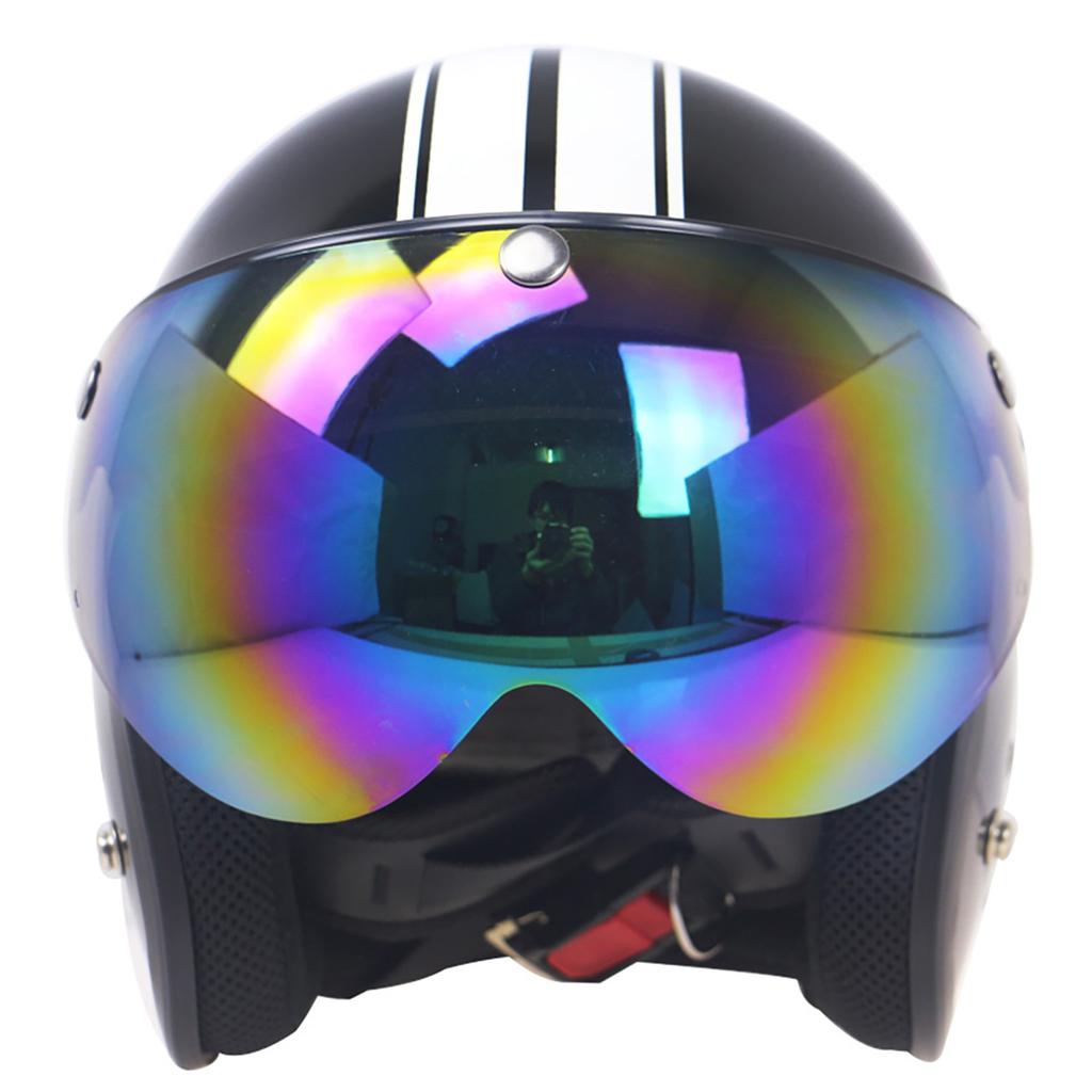 Casco da Motociclista Antivento a 3 Bottoni Anteriore Su Vento Sostituzione Visiera per Occhiali da Sole da Casco da Motociclista