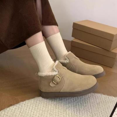 Designer New Thick-soled Velvet Snow Boots for Women Fashion Soft-soled Casual Ladies Ankle Boots Non-slip Cotton Shoes Female