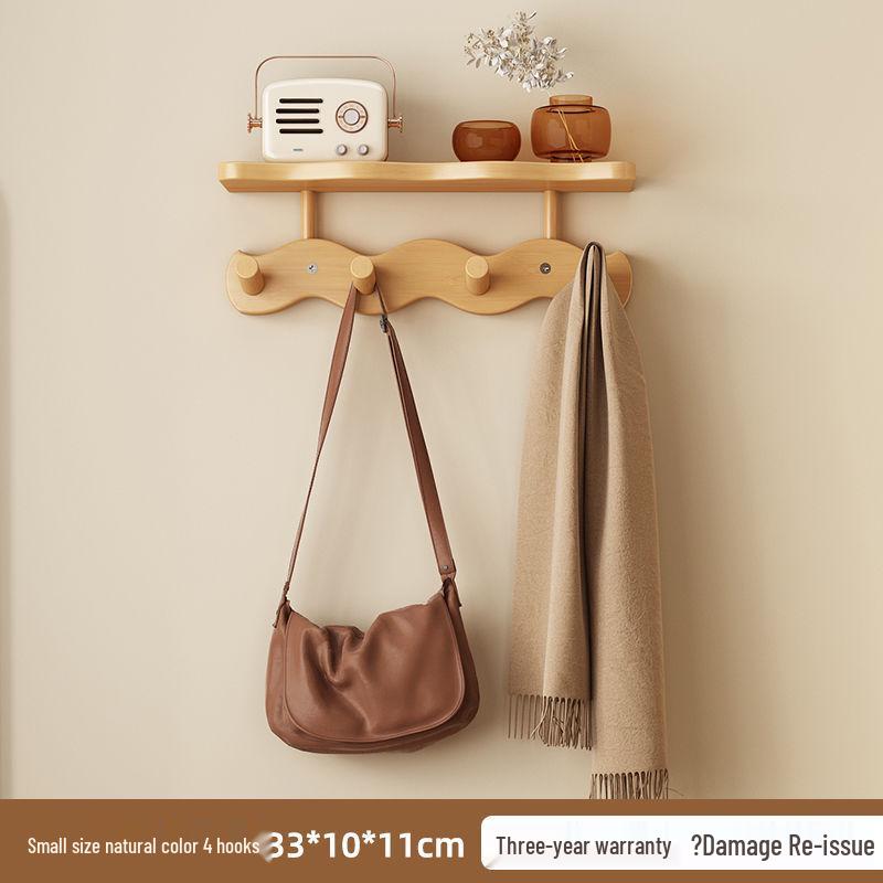 High-Quality Wall-Mounted Entryway Coat Rack with Key Holder and Hanging Hooks for Bags