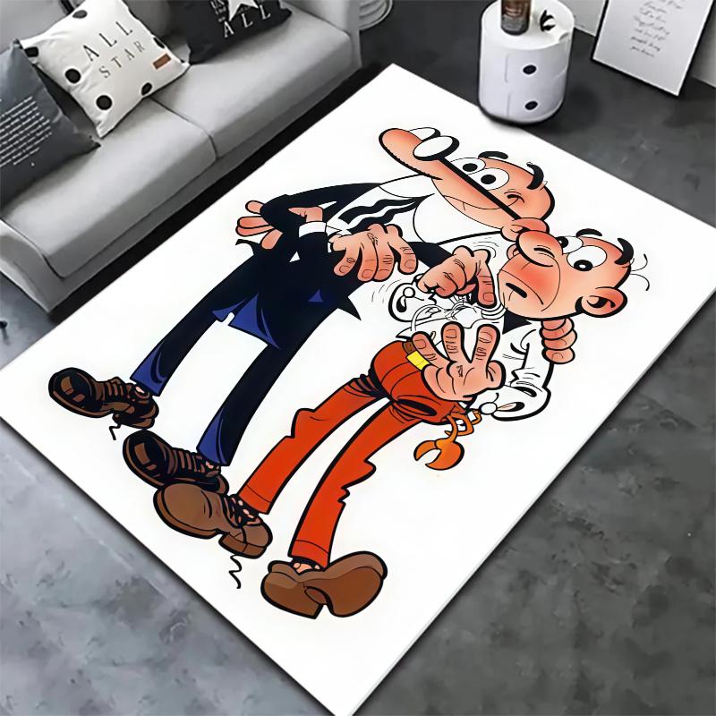 Mort Phil Mortadelo Y Filemon Carpet Rug for Living Room Bedroom Home Sofa Decoration,Kids play Nonslip Floor Mat