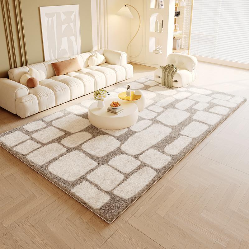 Cream Style Carpets for Living Room Light Luxury Bedroom Decor Carpet Fluffy Soft Cloakroom Plush Rug Home Washable Thicken Mat