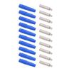 10 Stück Isolierter 2mm Bananenstecker-Kuppler mit Schutzhülle für Testgeräte Blau