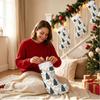 Christmas decoration fireplace hanging stockingChristmas Stockings 1pc 45.72 cm, Christmas Tree Lighted Blue P