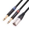 Audio-Kabeladapter Splitter 1 XLR 3-Pin Stecker auf 2x 6,35mm TS Stecker Mono Konverterkabel