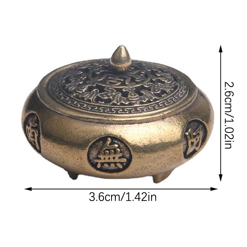 Retro Incense Burner Twelve Zodiac Signs Burner Brass Incense Holder With Cover Sandalwood Cense Buddhism Home Decor