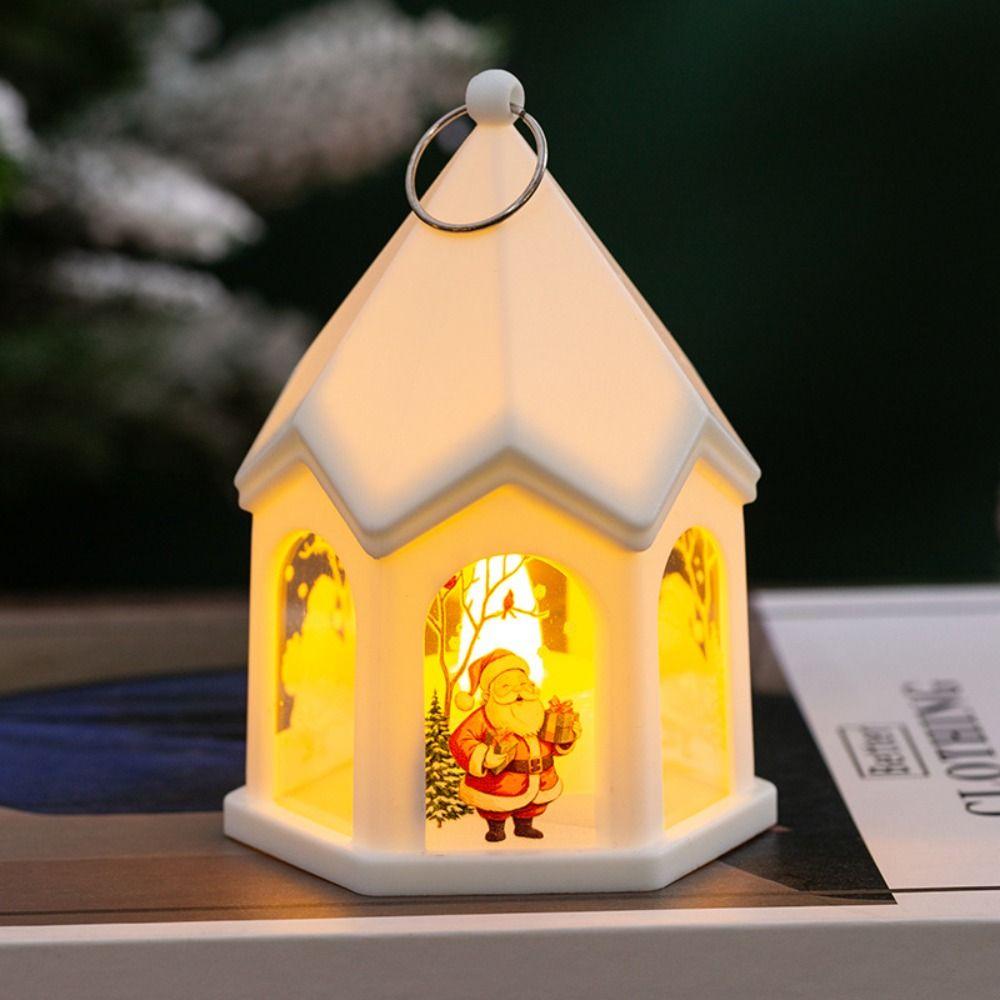Luminous Wind Lantern Mini Merry Christmas Decor Kid Toys Vintage Nightlight Party Favors