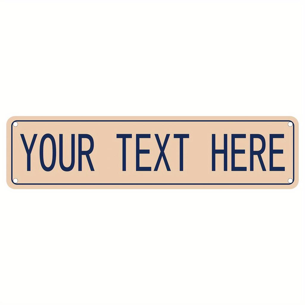 Custom 4x16 Inch Aluminum Metal Street Sign Personalized Name Text Wall Art Home Decor Indoor Outdoor