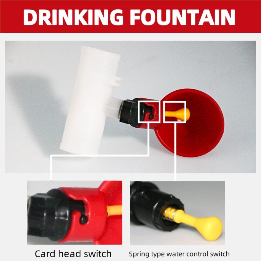 10/20/30pcs Chicken Water Dispenser Leak Proof Automatic Drinking Water Feeding Bowl for Chickens Quails Birds Breeding Supplies