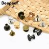 10/20/30Pcs 5-8mm Flat Head Screws Nail Metal Double Cap Side Round Rivet Leather Craft Wallet Fastener DIY Hardware Accessories