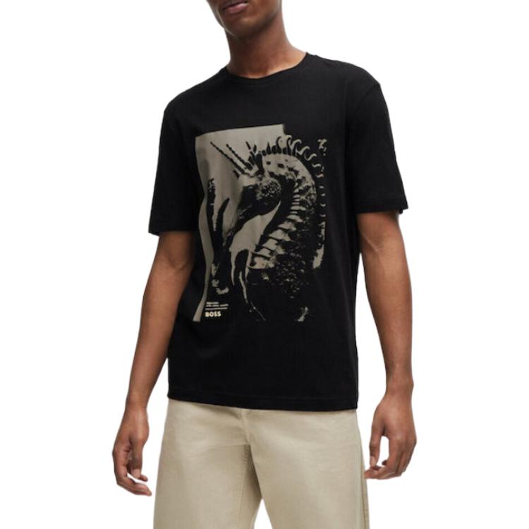 HUGO BOSS Logo-print Cotton T-shirt Black 50515626-002