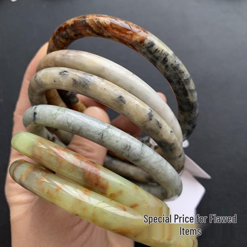 Flawed TXY64 Natural Xiuyan Jade King Flower Jade Stylish Cool Handsome Design 58/59